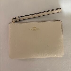 Set of 2 Coach White Wristlet & Wallet